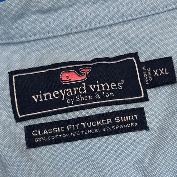 Vineyard Vines Classic Fit Tucker Short Sleeve Button Up Shirt Size XXL - Picture 4 of 4
